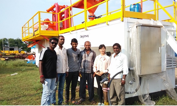 80m³/h 泥浆回收系统印度非开挖施工现场服务